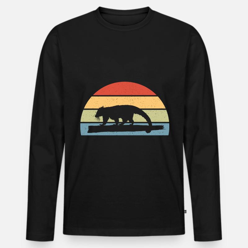 Binturong Bearcat Geschenk - Männer Premium Bio Langarmshirt - Schwarz