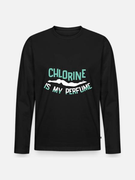 Schwimmer Schwimmen 50 Meter Bahn Brustschwimmen - Männer Premium Bio Langarmshirt - Schwarz