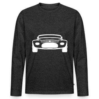 Die Autofahrer - Männer Premium Bio Langarmshirt - Anthrazit meliert - Vorne - Nico (187cm)