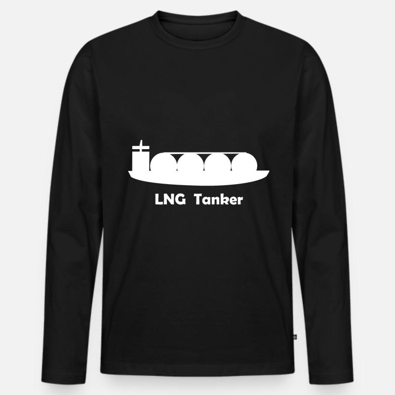 Der LNG Tanker - Männer Premium Bio Langarmshirt - Schwarz