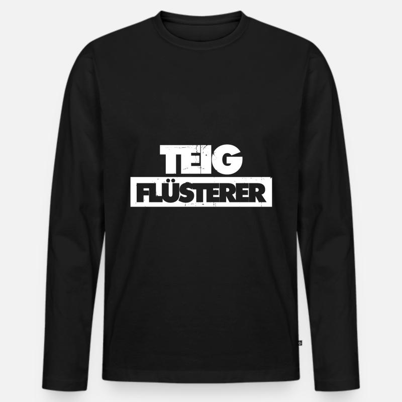 Bäcker Backen Konditor - Männer Premium Bio Langarmshirt - Schwarz