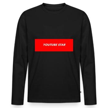 YOUTUBE STAR GIFT IDEA - Men's Premium Organic Long Sleeve Shirt - black - Front - Nico (187cm)