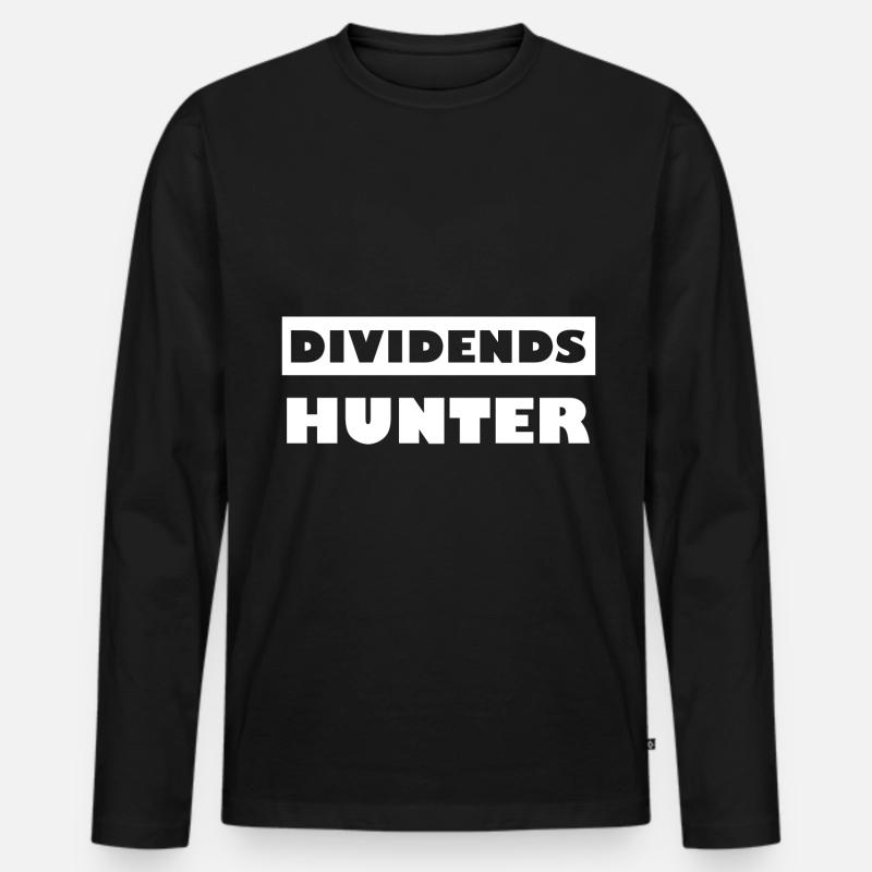 Die Jäger der Dividende - Männer Premium Bio Langarmshirt - Schwarz