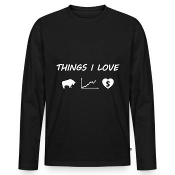 La Bourse - T-shirt manches longues Premium bio Homme - noir - Devant - Nico (187cm)