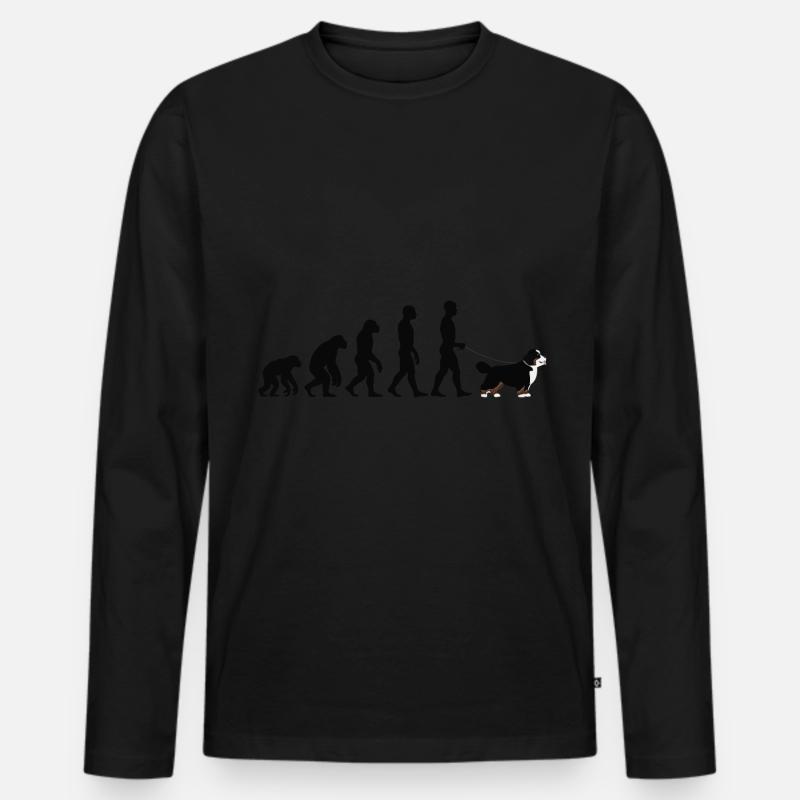 Berner Sennenhund - Männer Premium Bio Langarmshirt - Schwarz