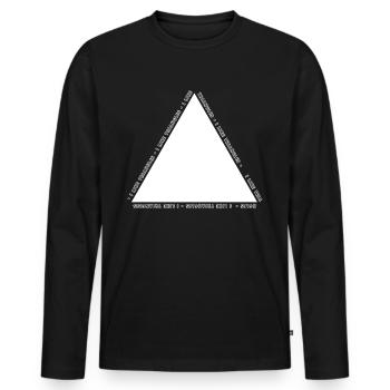 Illuminati Pyramide Mit Auge T-Shirt Verschwörung - Männer Premium Bio Langarmshirt - Schwarz - Vorne - Nico (187cm)