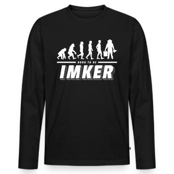Beekeeper Evolution Beekeeper Honeycomb Shirt Gift - Men's Premium Organic Long Sleeve Shirt - black - Front - Nico (187cm)
