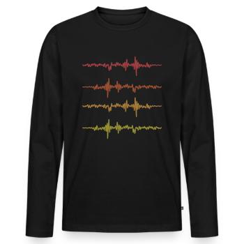 Sound engineer sayings T-shirt gift sound engineer - Men's Premium Organic Long Sleeve Shirt - black - Front - Nico (187cm)