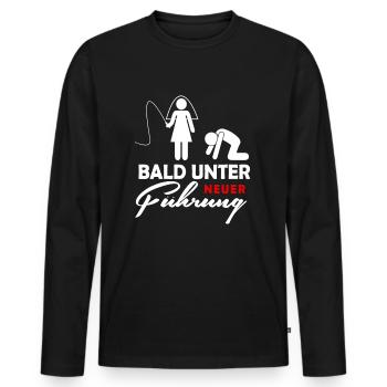 Junggesellenabschied Bräutigam Braut - Männer Premium Bio Langarmshirt - Schwarz - Vorne - Nico (187cm)