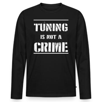 Le réglage n'est pas un crime T-shirt Mécanicien en cadeau - T-shirt manches longues Premium bio Homme - noir - Devant - Nico (187cm)