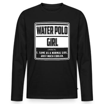 Water Polo Water Polo Water Sports Gift - Men's Premium Organic Long Sleeve Shirt - black - Front - Nico (187cm)