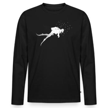 Cadeau de plongée sous-marine - T-shirt manches longues Premium bio Homme - noir - Devant - Nico (187cm)