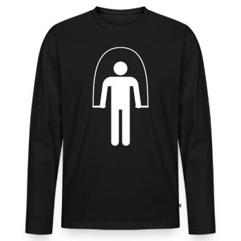 Seilspringer Seilspringen Hüpfen Geschenk - Männer Premium Bio Langarmshirt - Schwarz - Vorne - Nico (187cm)