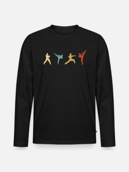 Rétro rétro - T-shirt manches longues Premium bio Homme - noir
