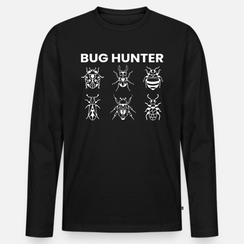 Chasseur d'insectes Bug Hunter - T-shirt manches longues Premium bio Homme - noir