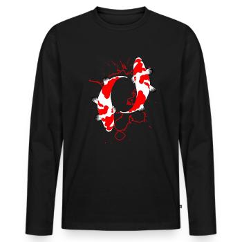 Koi poisson cadeau poisson japonais - T-shirt manches longues Premium bio Homme - noir - Devant - Nico (187cm)