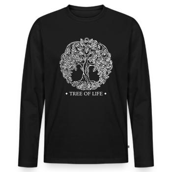 Tree Of Life Life Cadeau - T-shirt manches longues Premium bio Homme - noir - Devant - Nico (187cm)