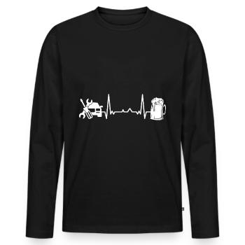 Car Mechanic Car Screwdriver Mechatronics Technician - Men's Premium Organic Long Sleeve Shirt - black - Front - Nico (187cm)