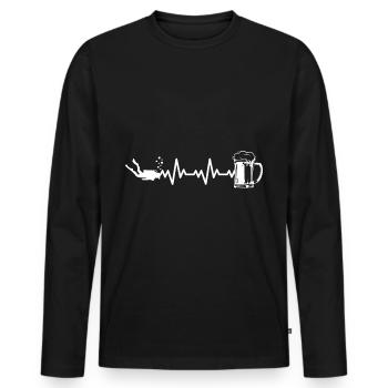 Scuba Diving Divers Diving - Men's Premium Organic Long Sleeve Shirt - black - Front - Nico (187cm)