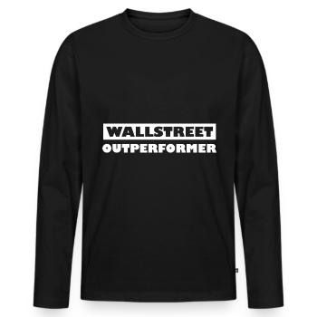 Wall Street Investors - Men's Premium Organic Long Sleeve Shirt - black - Front - Nico (187cm)