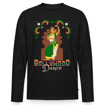 Musique Bollywood, danse Bollywood, danse - T-shirt manches longues Premium bio Homme - noir - Devant - Nico (187cm)