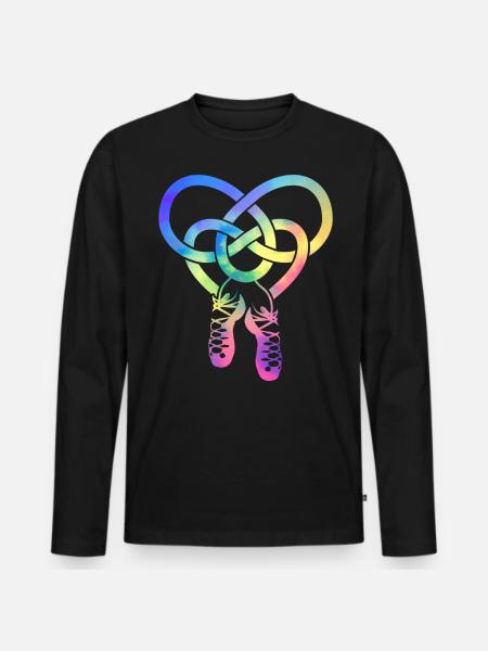 Irish tap dance - Men's Premium Organic Long Sleeve Shirt - black