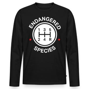 Transmissions manuelles, Changement de vitesse manuel - T-shirt manches longues Premium bio Homme - noir - Devant - Nico (187cm)