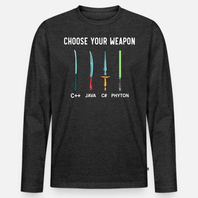 PHYTON PROGRAMMER Programmation Encodage d’encodeur T-shirt manches longues Premium bio Homme