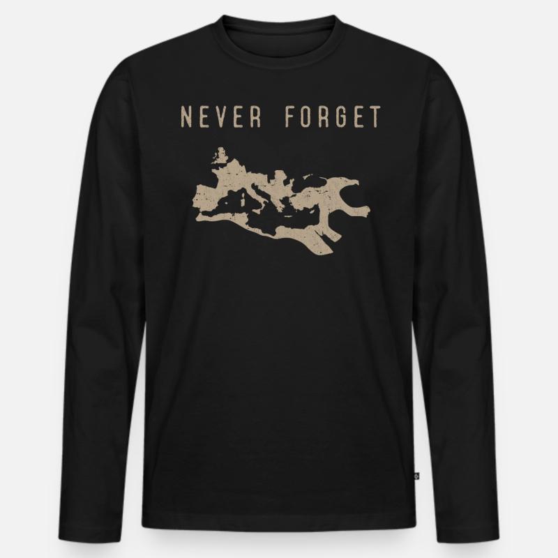 Römisches Reich, Antike Römer, Caesar - Männer Premium Bio Langarmshirt - Schwarz