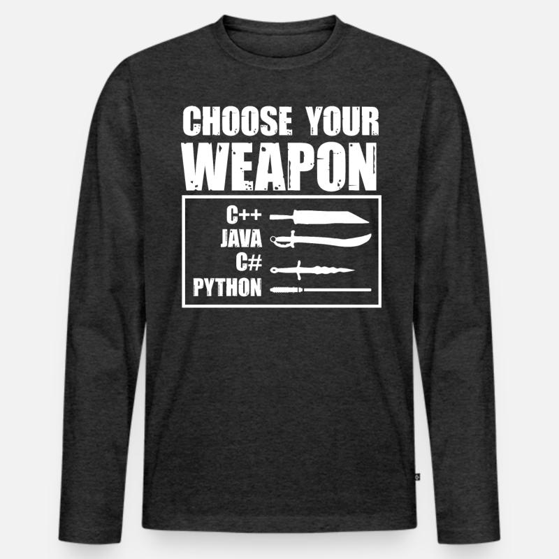 Python programming, programmer, coder Men's Premium Organic Long Sleeve Shirt