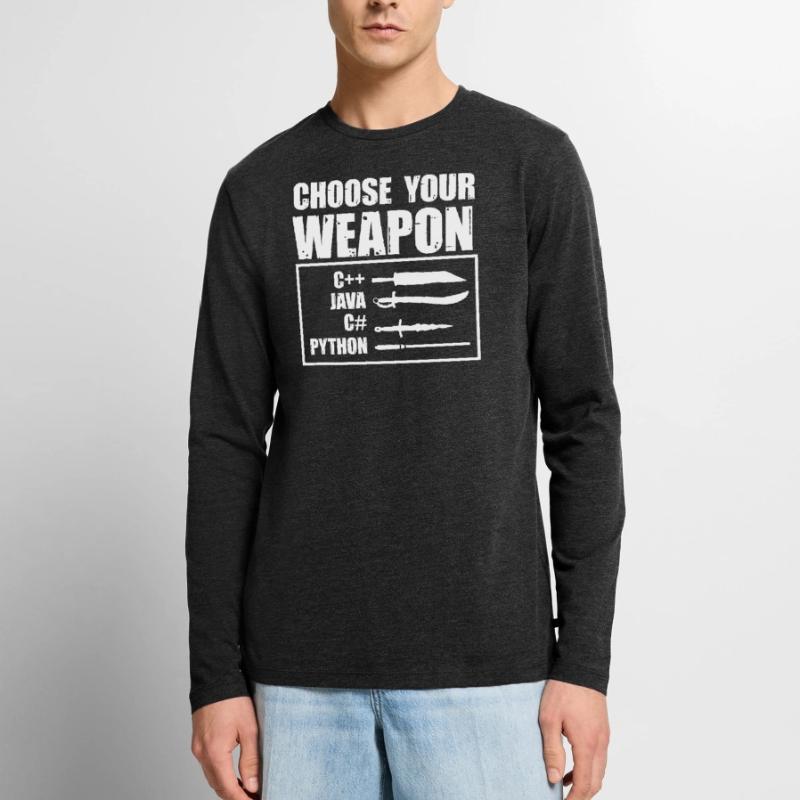 Programmation Python, programmeur, codeur T-shirt manches longues Premium bio Homme