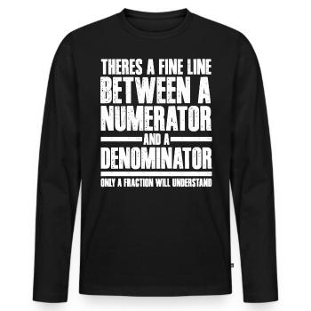 Mathématiciens, Mathématiques, Mathématiques - T-shirt manches longues Premium bio Homme - noir - Devant - Nico (187cm)