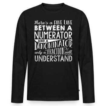 Mathematicians, Mathematics, Mathematics - Men's Premium Organic Long Sleeve Shirt - black - Front - Nico (187cm)