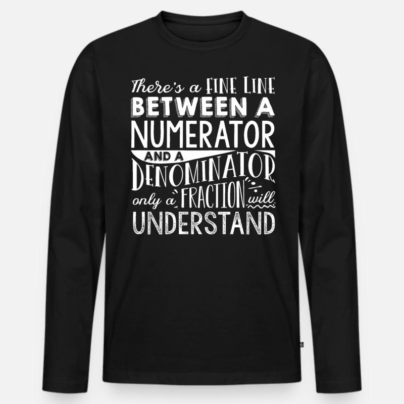 Mathematiker, Mathematik, Mathematik - Männer Premium Bio Langarmshirt - Schwarz
