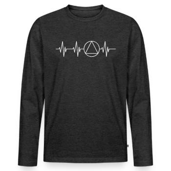 Sobriety Hope Recovery Alcoholics - Men's Premium Organic Long Sleeve Shirt - heather anthracite - Front - Nico (187cm)