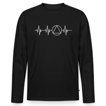 Sobriety Hope Recovery Alcoholics - Men's Premium Organic Long Sleeve Shirt - black - Front - Nico (187cm)