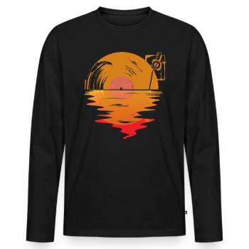 Disque vinyle Sunrise, Audiophiles - T-shirt manches longues Premium bio Homme - noir - Devant - Nico (187cm)