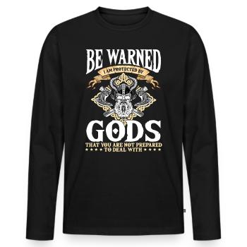 Wikinger Wikinger Nordmythologie - NORSE - Männer Premium Bio Langarmshirt - Schwarz - Vorne - Nico (187cm)