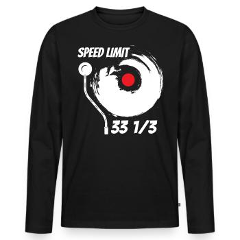 Vinyl Draws Audiophile Music - Men's Premium Organic Long Sleeve Shirt - black - Front - Nico (187cm)