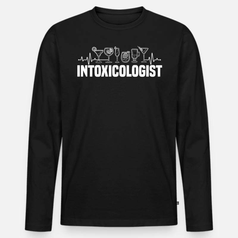 Intoxicologist, bartender, bartender bartender - Men's Premium Organic Long Sleeve Shirt - black