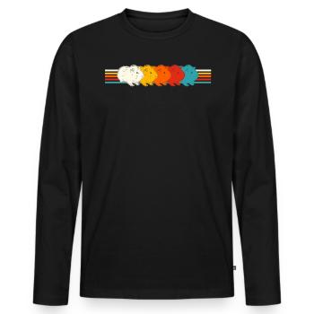 Amateurs de cochons d’Inde. - T-shirt manches longues Premium bio Homme - noir - Devant - Nico (187cm)