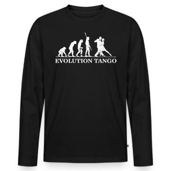 Evolution of Tango, Tango Dancer - Men's Premium Organic Long Sleeve Shirt - black - Front - Nico (187cm)