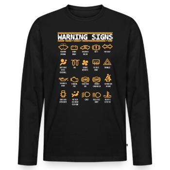 Mécanicien automobile, mécanicien automobile, garagiste - T-shirt manches longues Premium bio Homme - noir - Devant - Nico (187cm)