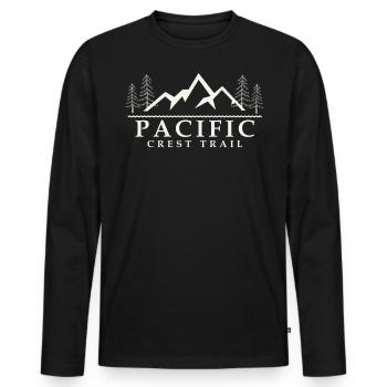 Pacific Crest Trail. - Männer Premium Bio Langarmshirt - Schwarz - Vorne - Nico (187cm)