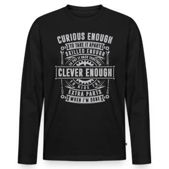 Mécanicien de camions - Mécanicien - T-shirt manches longues Premium bio Homme - noir - Devant - Nico (187cm)