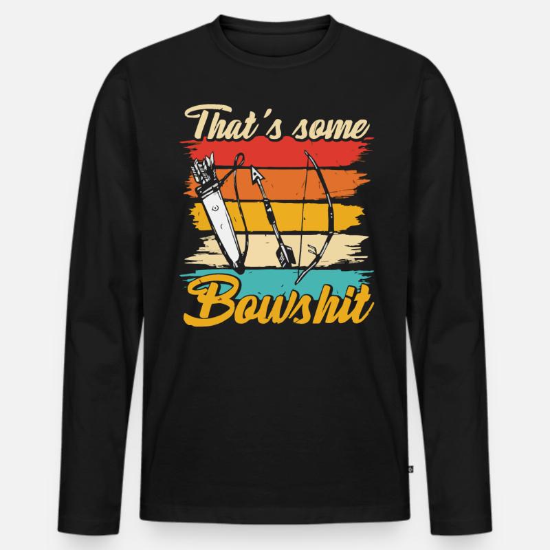 Bogenschießen, Bogenschütze, Bögen, Bogen - Männer Premium Bio Langarmshirt - Schwarz