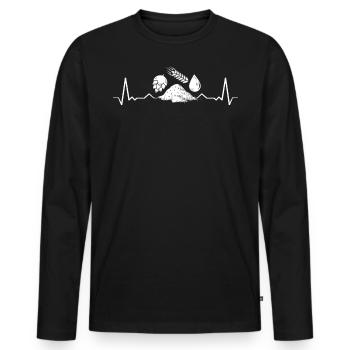 Brewers, beer lovers, IPA, draft beer - Men's Premium Organic Long Sleeve Shirt - black - Front - Nico (187cm)