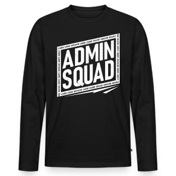 Directeur adjoint, École d’administration - T-shirt manches longues Premium bio Homme - noir - Devant - Nico (187cm)