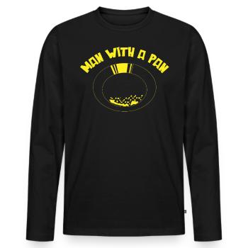 Goldschwenk, Goldgräber - Männer Premium Bio Langarmshirt - Schwarz - Vorne - Nico (187cm)