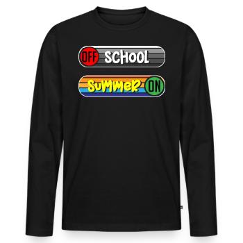 Schule Ist Draußen, Sommer Auf - Männer Premium Bio Langarmshirt - Schwarz - Vorne - Nico (187cm)